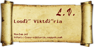 Losó Viktória névjegykártya