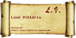 Losó Viktória névjegykártya